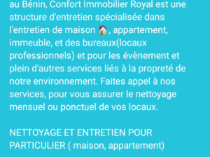 Service d’entretien et de nettoyage